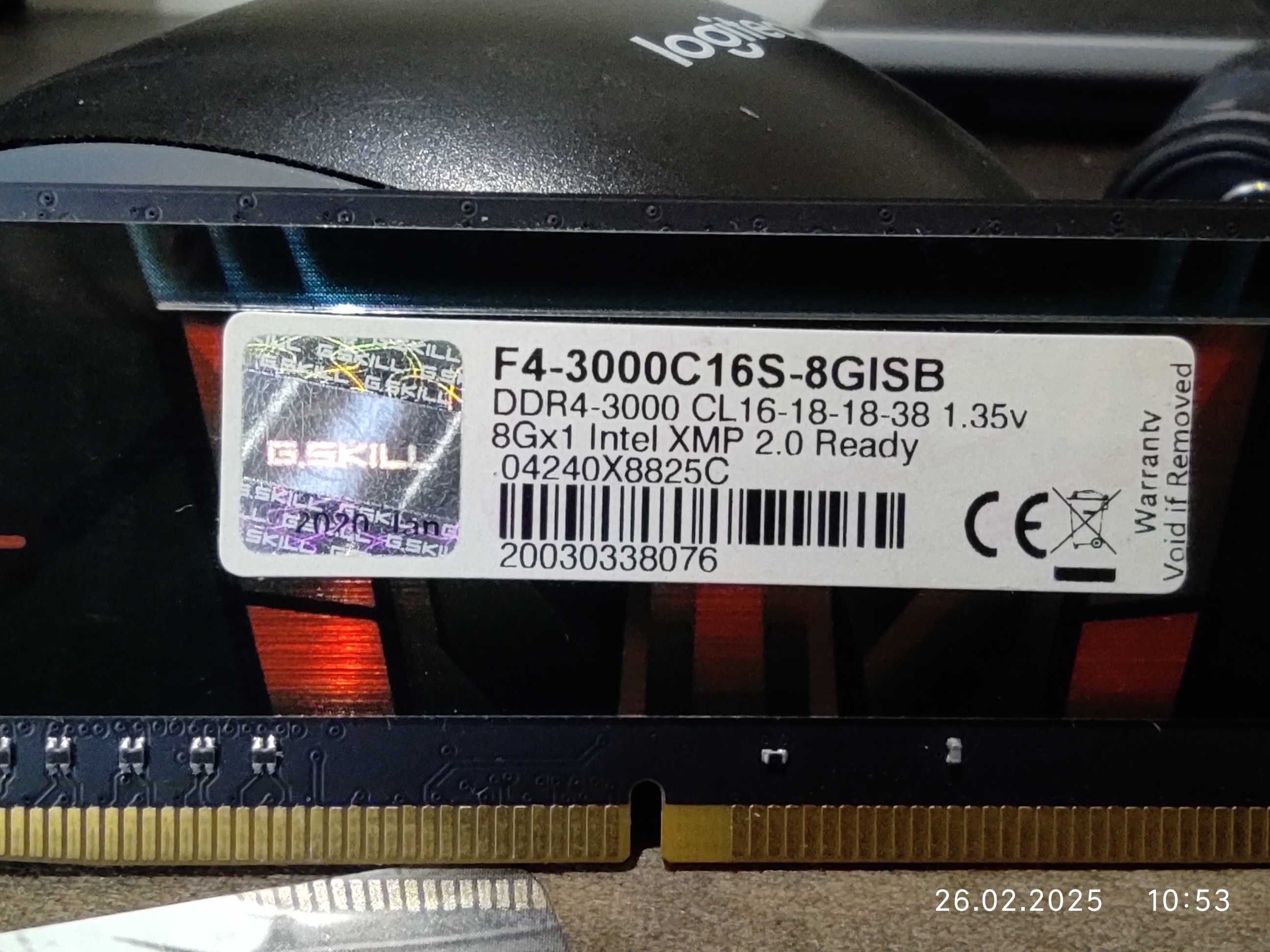 Модуль памяти DDR4 8GB/3000 G.Skill Aegis XMP