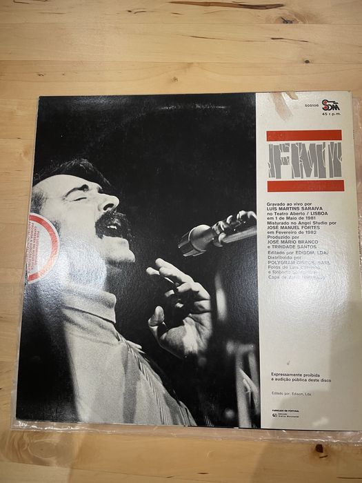 José Mário Branco - FMI (Disco de Vinil)