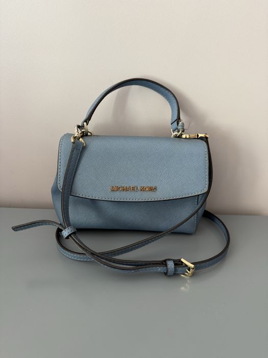 Оригінал, жіноча сумка крос боді через плече Michael kors ava блакитна