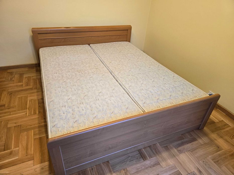 Łóżko używane do sypialni dwuosobowe ze skrzynią 200x160 oddam darmo