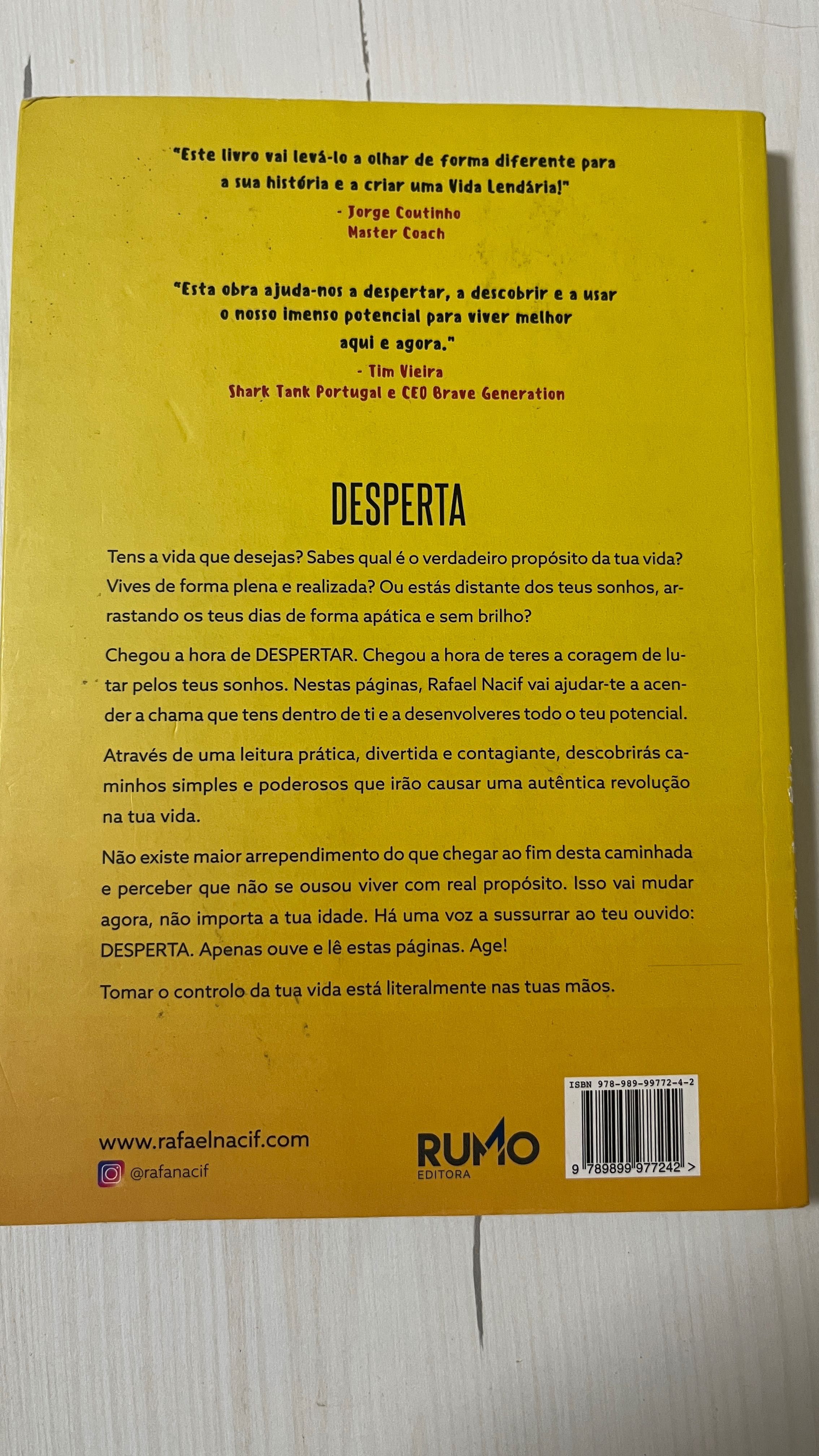 Desperta (Rafael Nacif) – Livro de desenvolvimento pessoal como novo