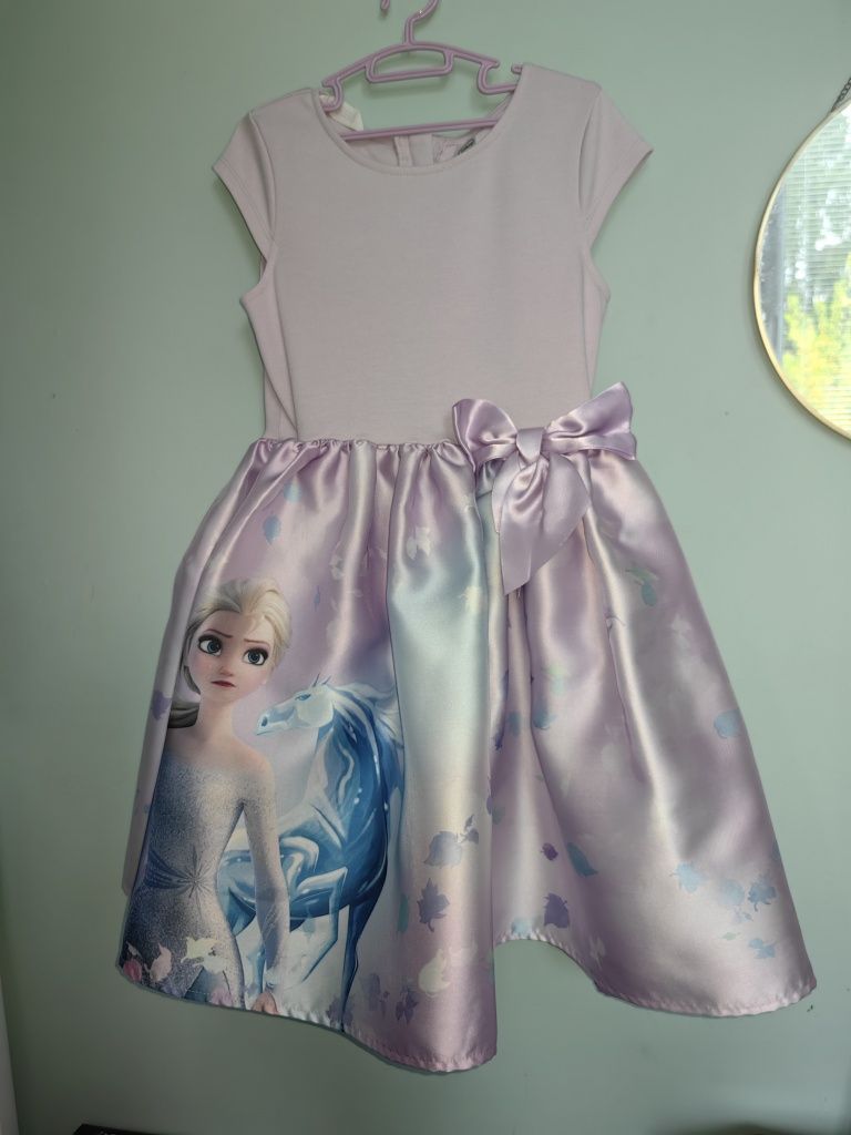 H&M sukienka Kraina Lodu Elsa okazje przyjęcia 122/128 cm