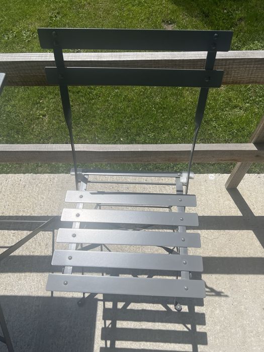 Stolik ogrodowy balkonowy zestaw krzesla metalowe