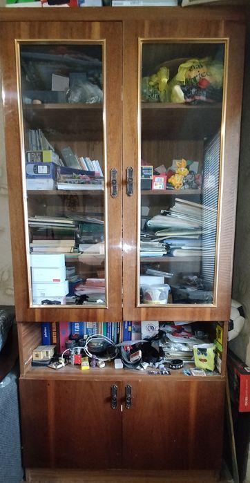 Книжковий шкаф зі скляними дверками