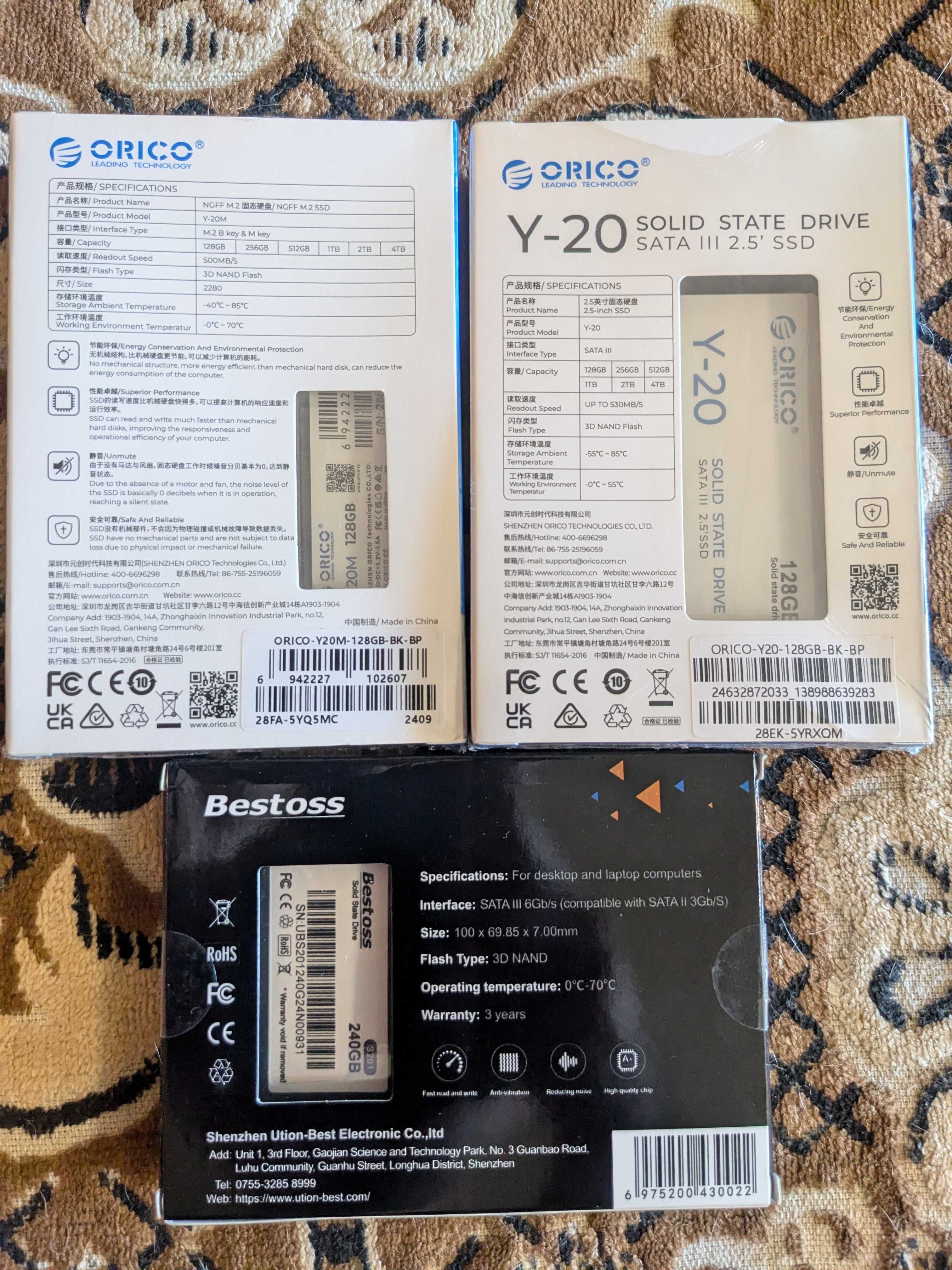 Диск SSD Orico / Bestoss (M.2 2280 NGFF / 2.5" SATA) 128/240GB