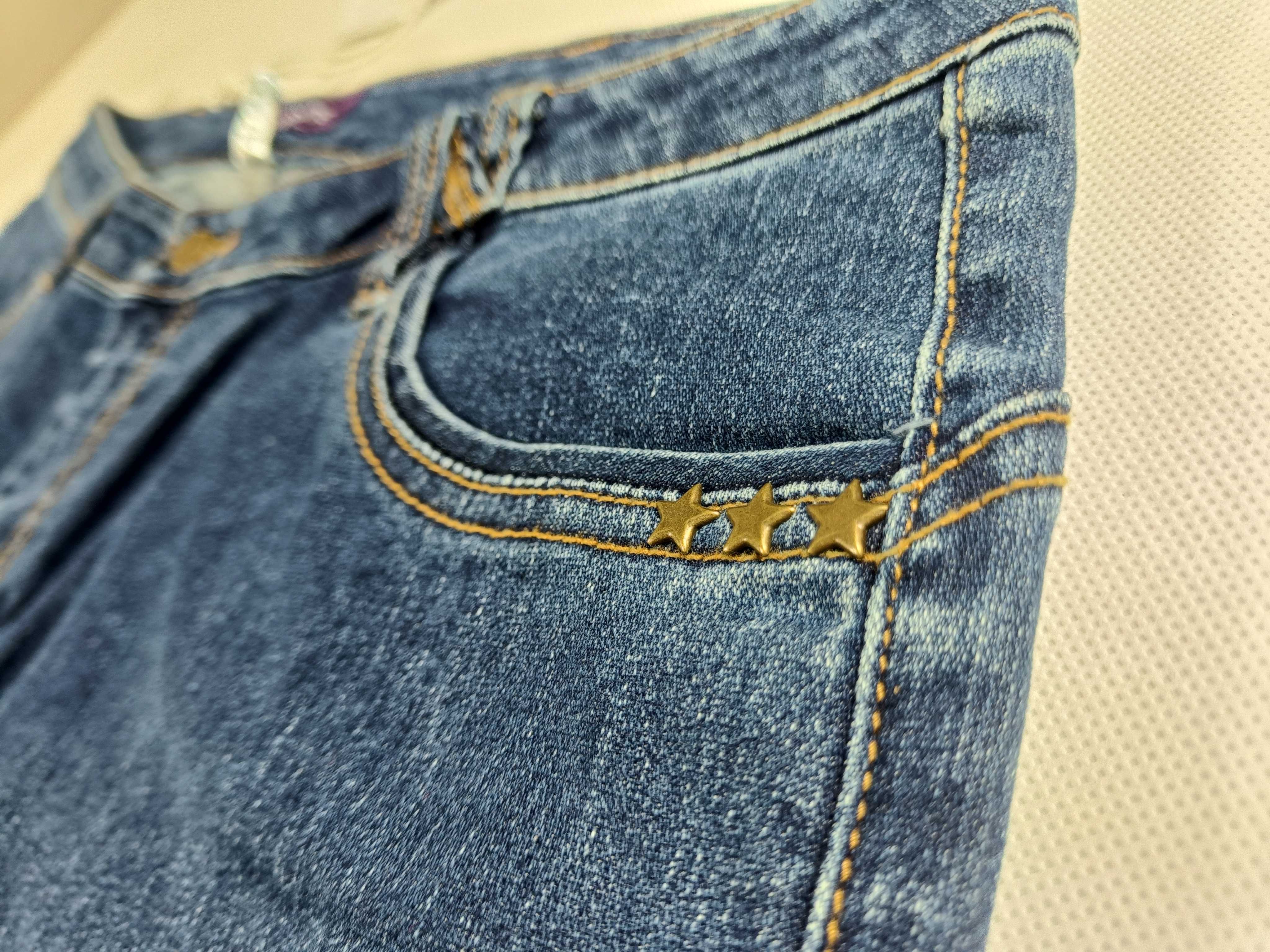 Spodnie 56 damskie jeans dżinsowe granatowe proste TAILLISSIME  SP0182