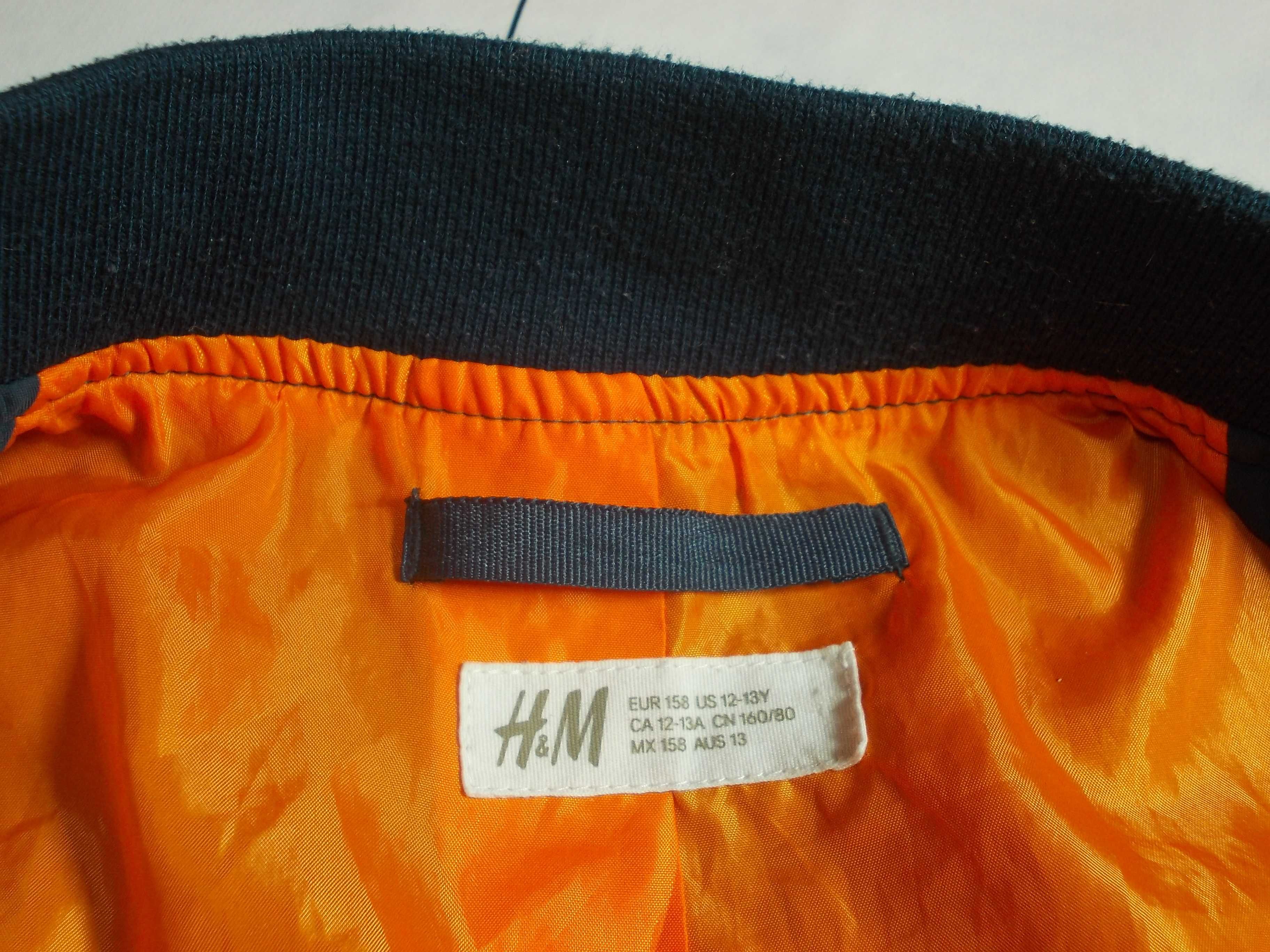 Куртка бомбер MA-1 подростковая от H&M, 44-46, бирюзовая