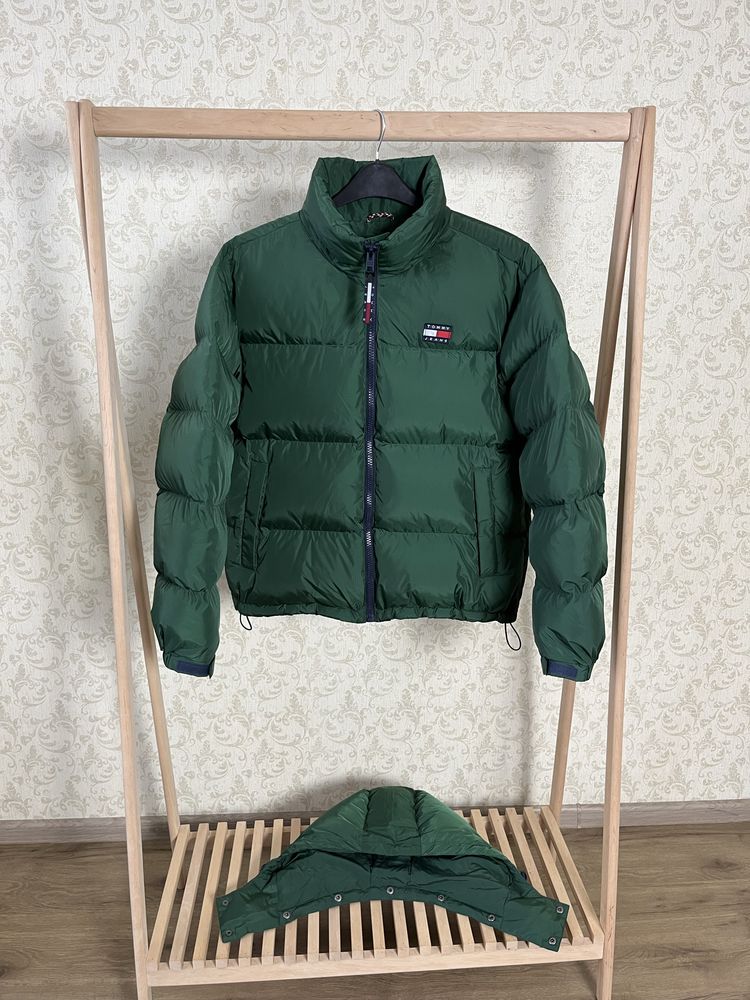 Новий пуховик tommy hilfiger (зелений/розмір М)