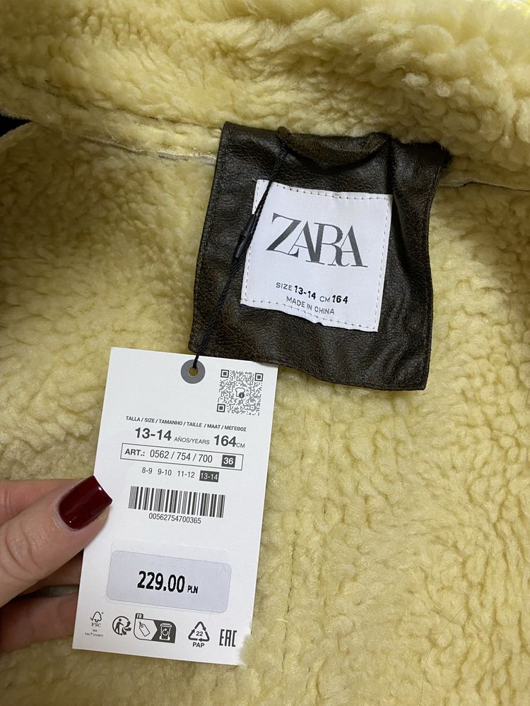 Дублянка дубленка куртка Zara xs (164) стан нової