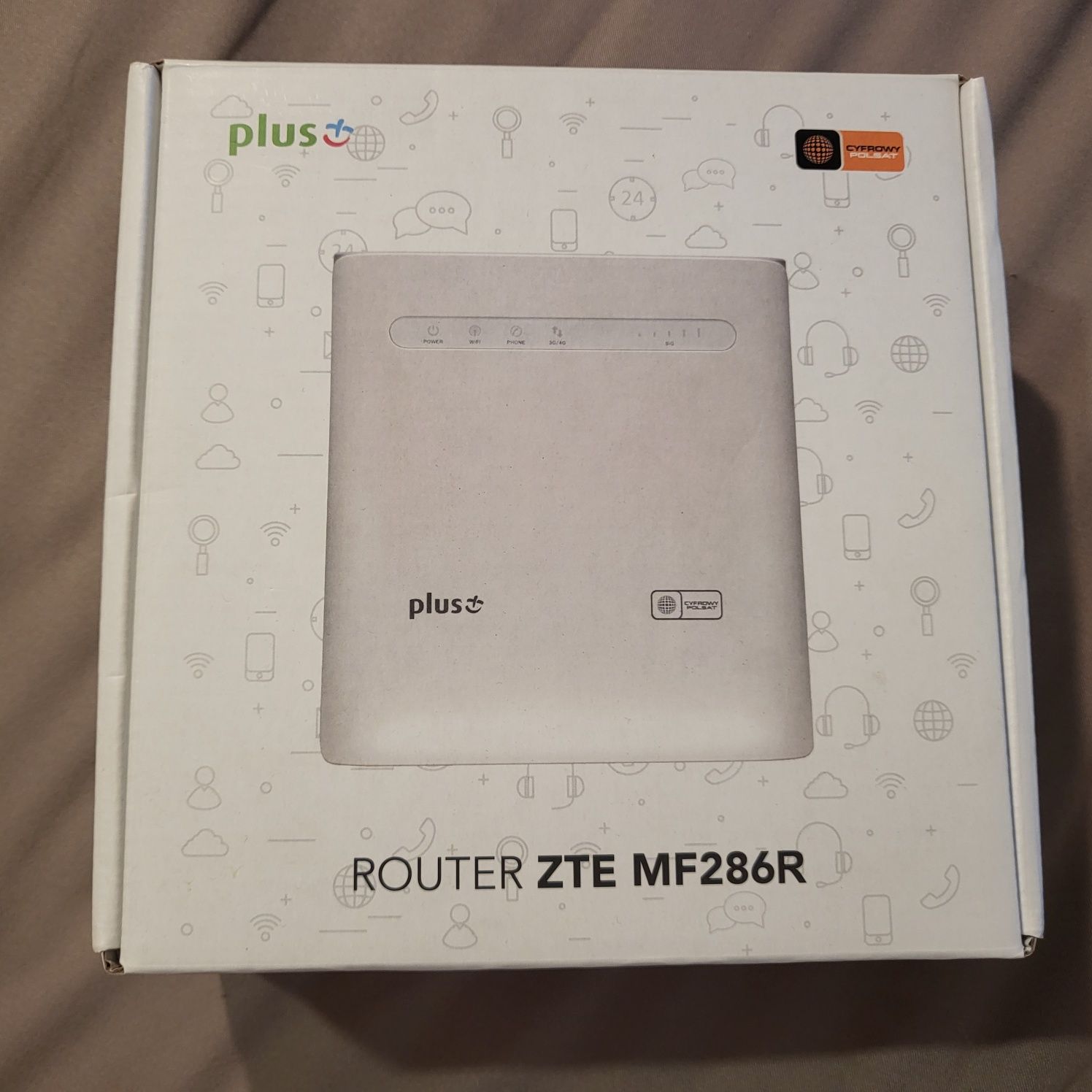 ROUTER bezprzewodowy, Sim, WiFi, ZTE MF286R, czarny, Jak nowy, okazja