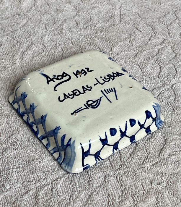 Prato cerâmica promocional anos 90