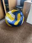 Fotel pufa eko skóra volleyball