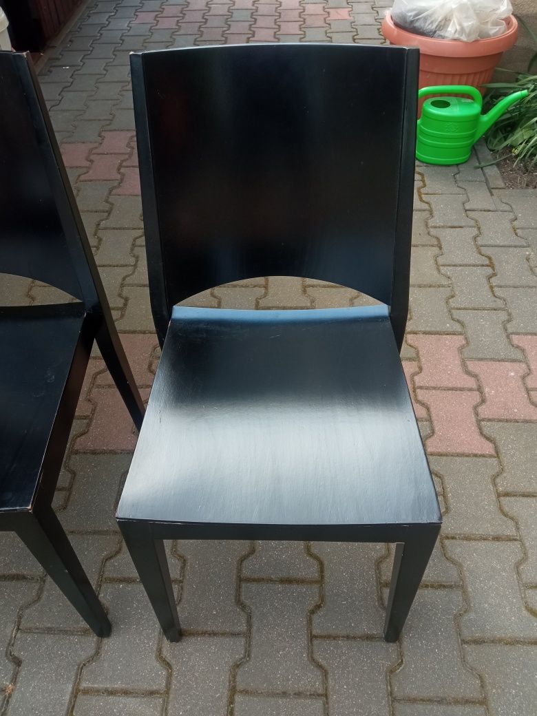 Krzesła krzesło drewniane czarne 4 sztuki Ryki