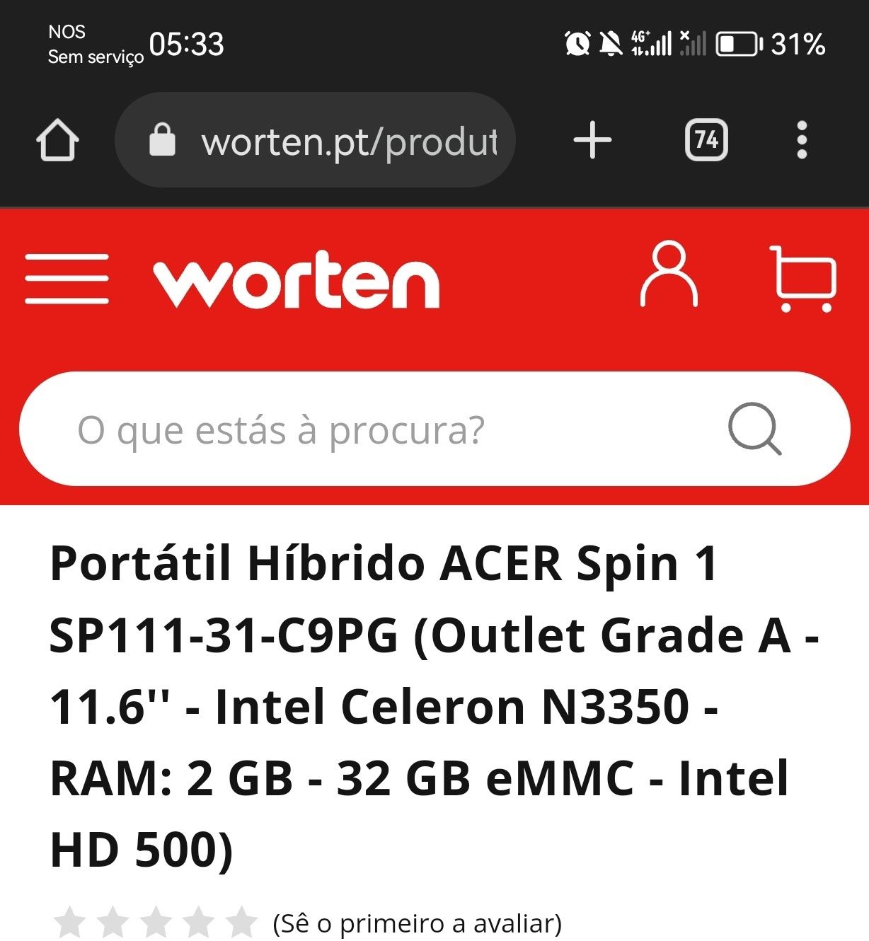 Portátil híbrido Acer Spin 1 SP111