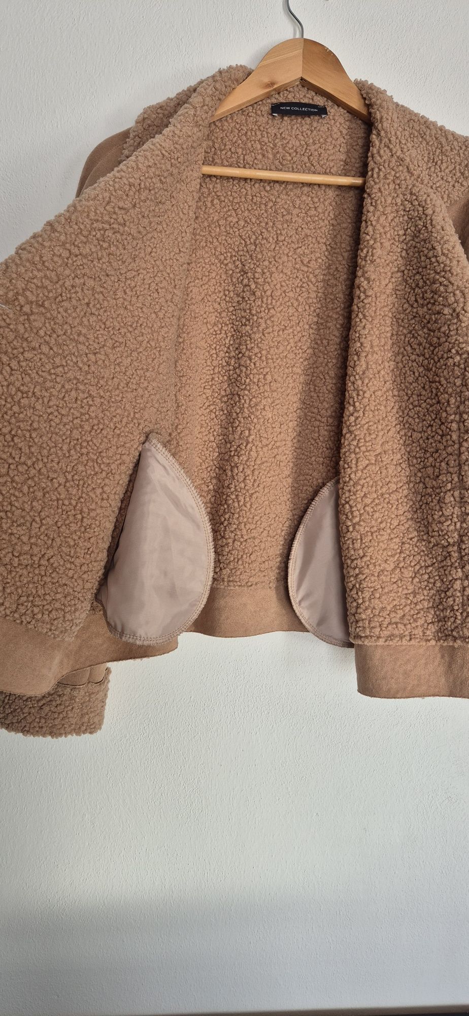 Brązowy kożuszek New Collection oversize
