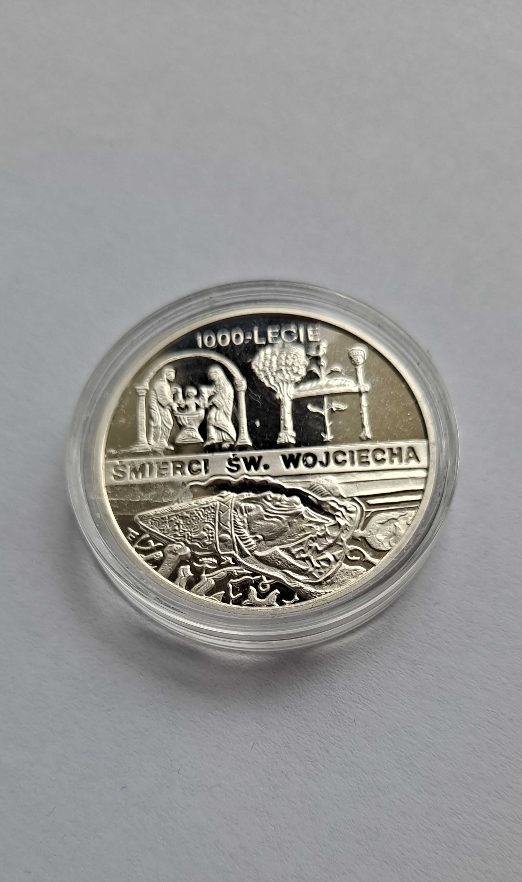 Moneta srebrna 10 zł 1000-lecie  śmierci św. Wojciecha 1997