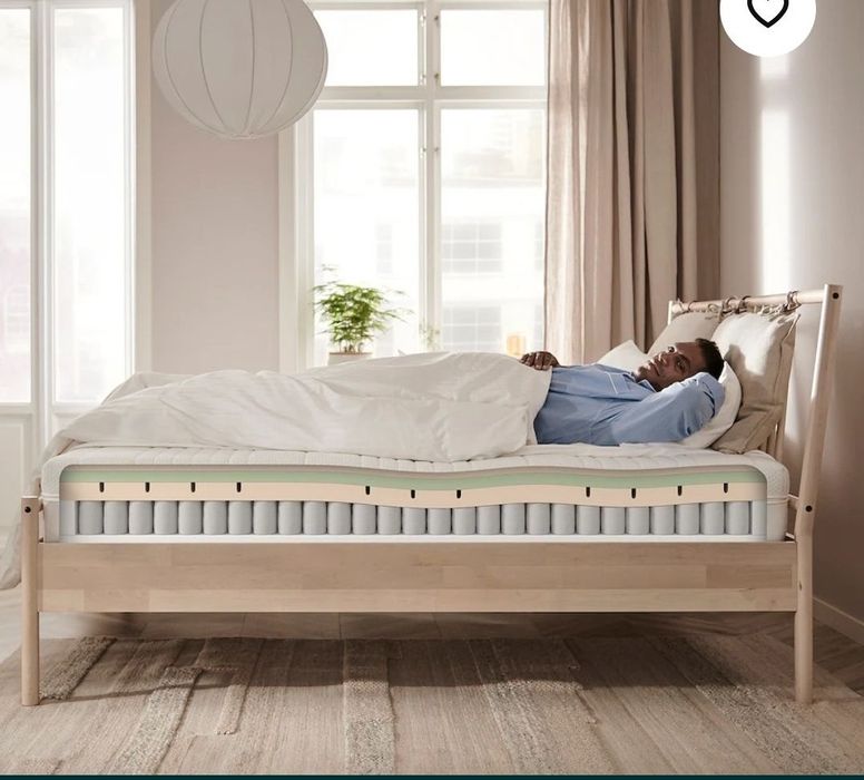Nowy -40% ceny materac Hybrydowy ANNELAND z Ikea spreżyny+Memory