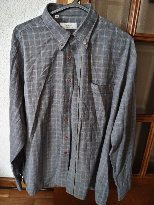 Camisa de homem cor cinza de flanela da marca ducenti