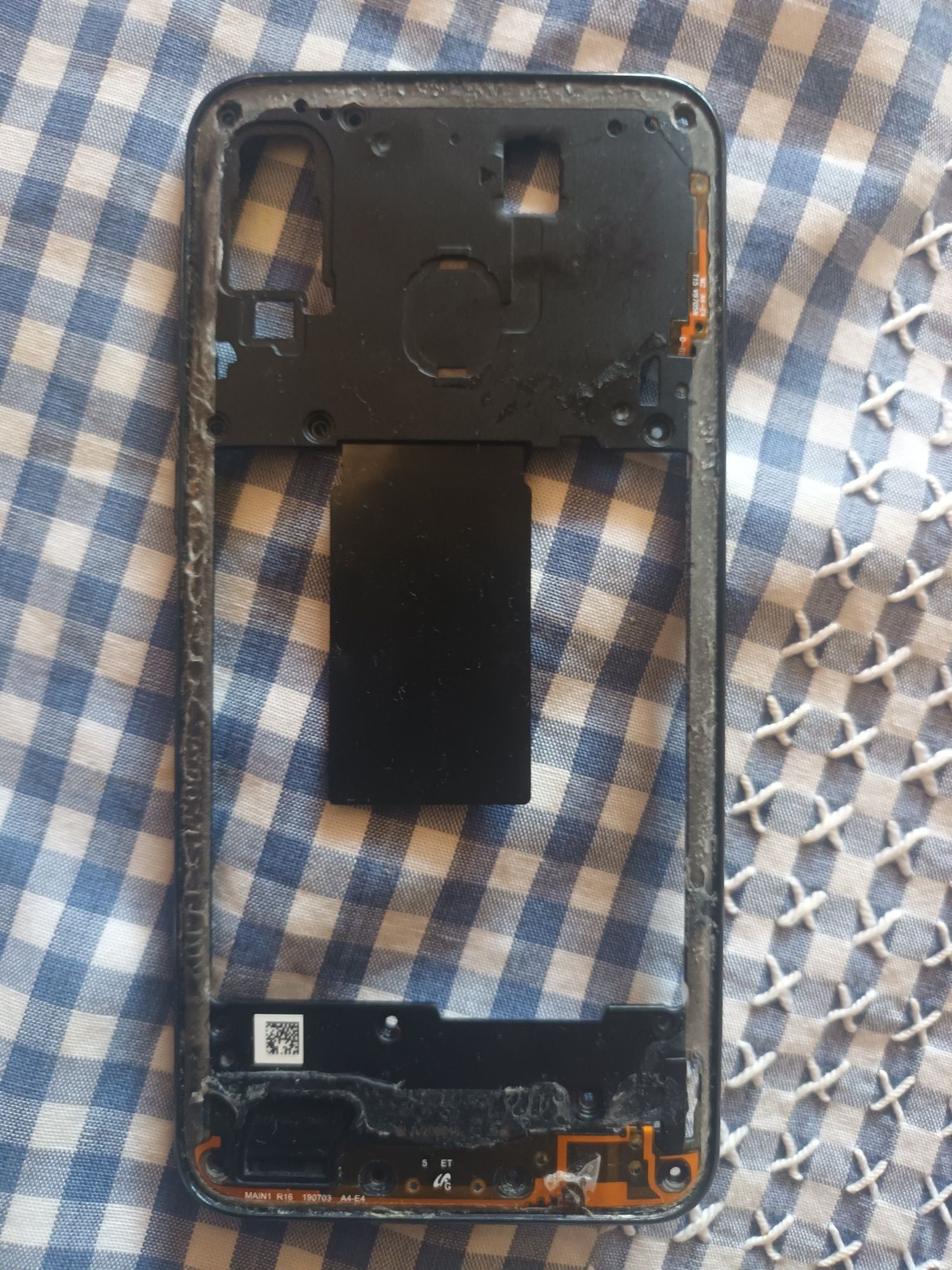 Samsung Galaxy A40 A405 Chassi Carcaça Traseira Frame Preta A405FD A40