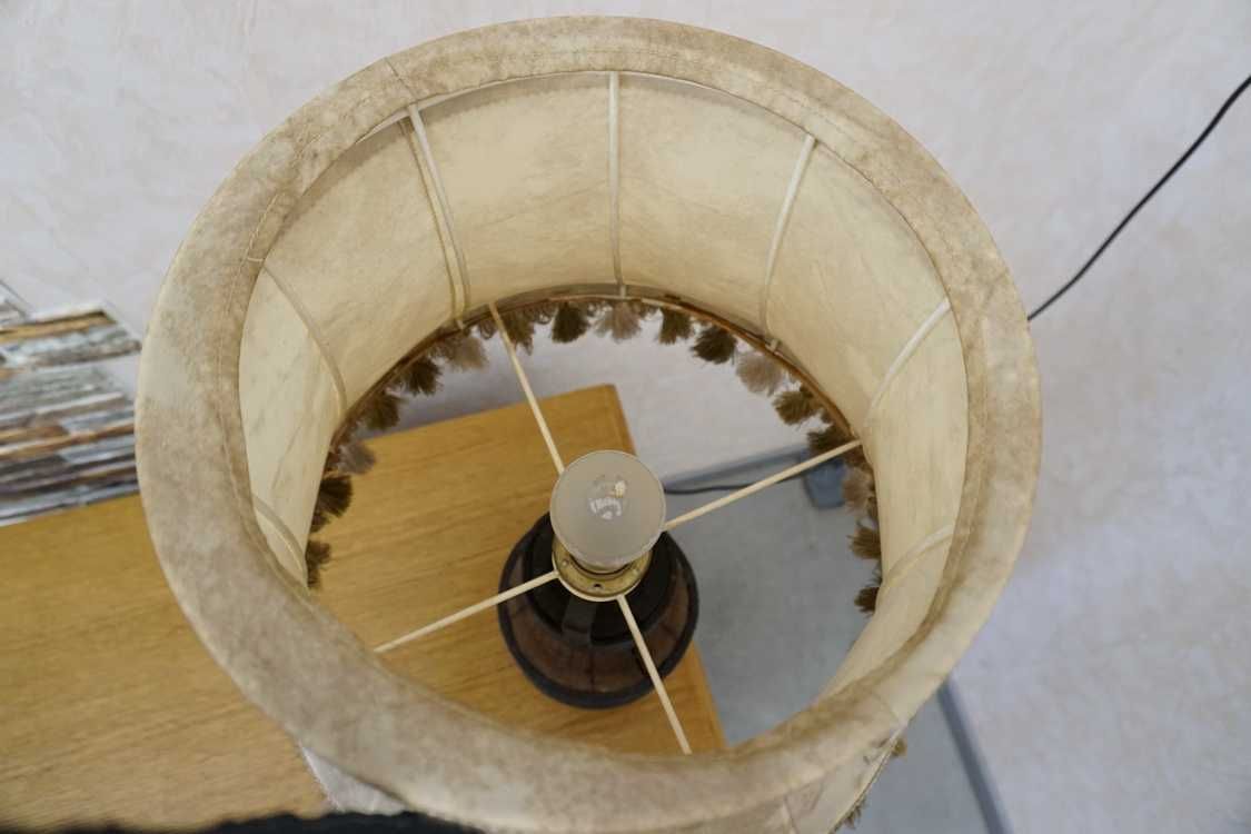 Lampa Stylowa z Piasty Drewnianego Koła Wozu ( d-960 )