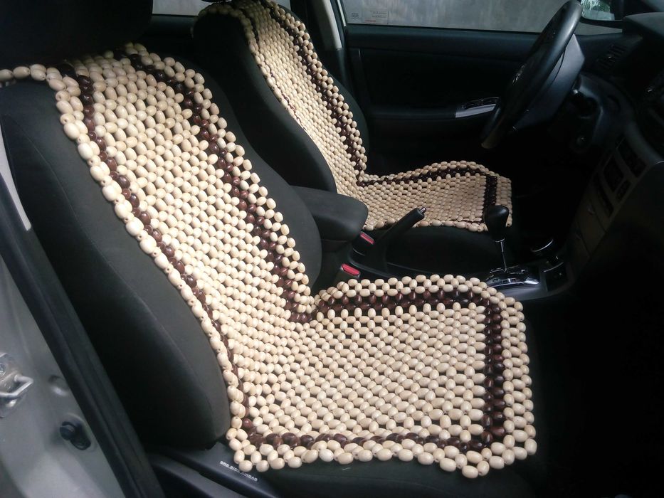 Дерев'яний масажер накидка на автомобільне сидіння. Великий, якісний!