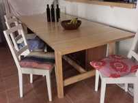 IKEA NORDEN - Mesa de jantar - 6 a 10 pessoas - 2,22m ou 2,70m por 1m
