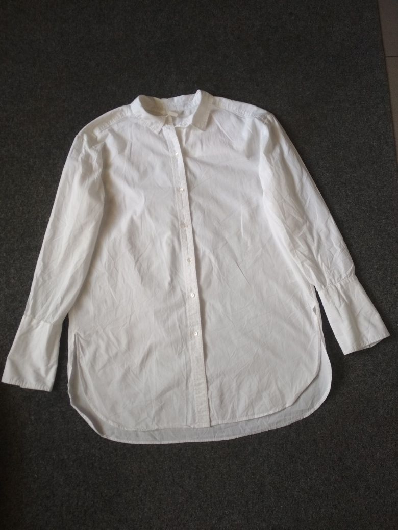 Рубашка оверсайз белая H&M разм.42/М-L