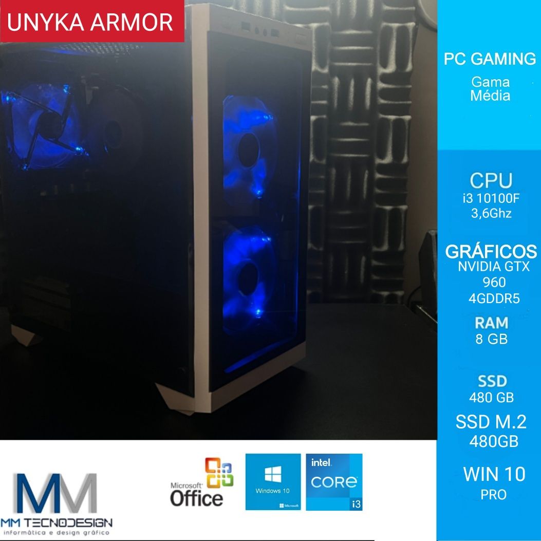 Computador/Torre/Desktop UNYKA Gaming i3 10Gen