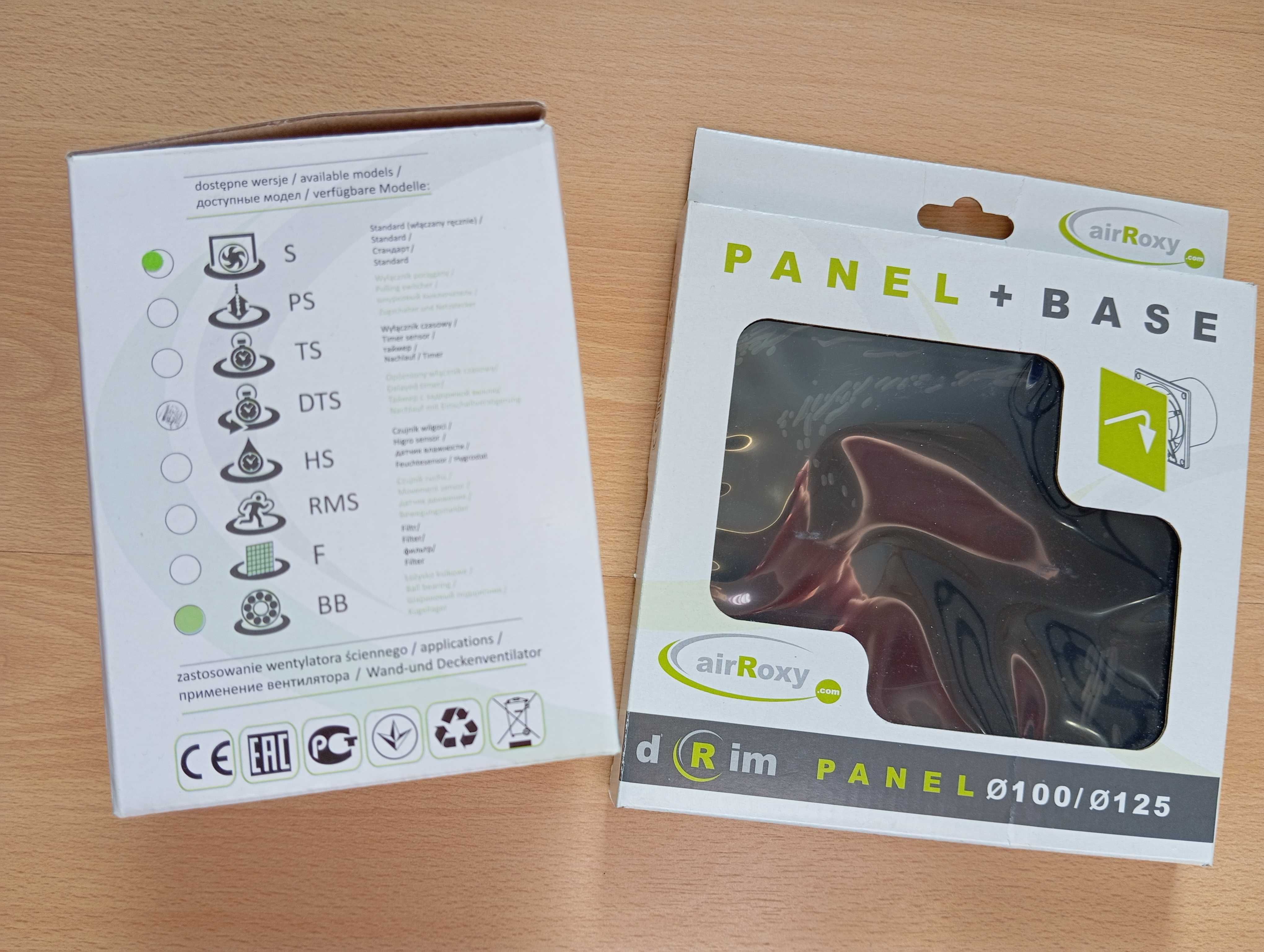 wentylator łazienkowy airRoxy 100 mm czasowy timer panel czarny