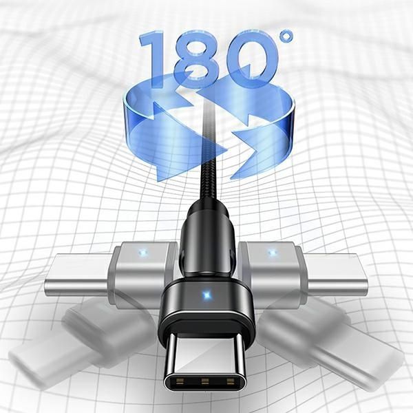 Kabel USB-C Usams U60 2A 1M Pleciony Nylon Obrotowy
