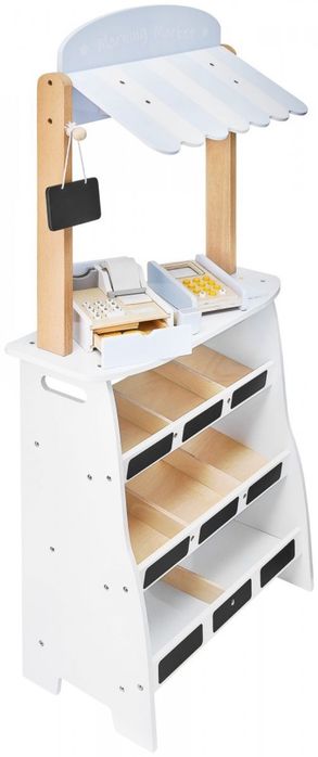 Warzywniak - Drewniany stragan z kasą i terminalem Zabawka dla dzieci