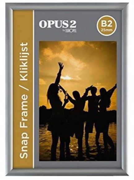 Ramka reklamowa do tablic inf aluminiowa zatrzaskowa Opus 2 B2 50x70cm