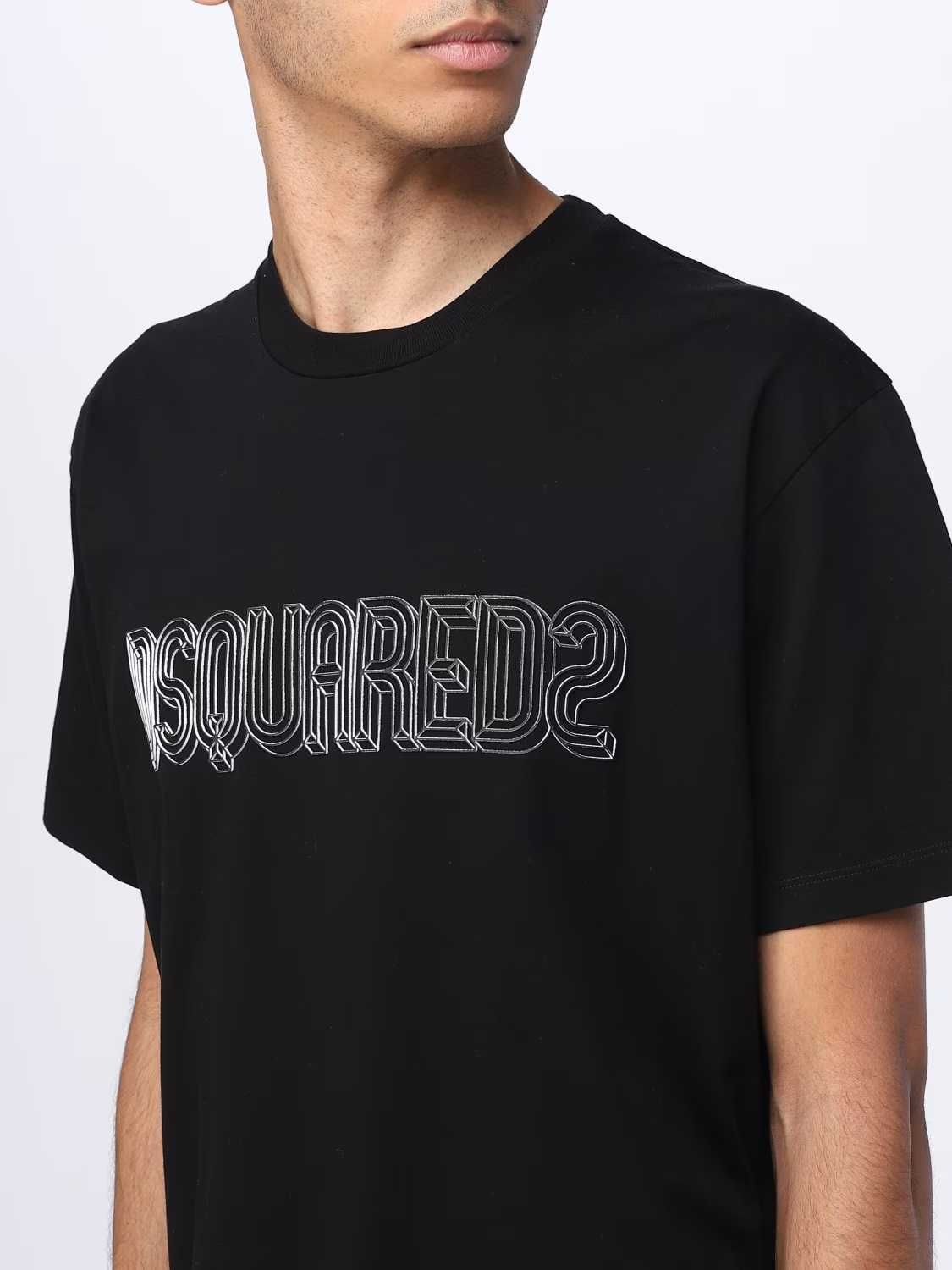 DSQUARED2 włoski t-shirt koszulka męska 3D BLACK -50%