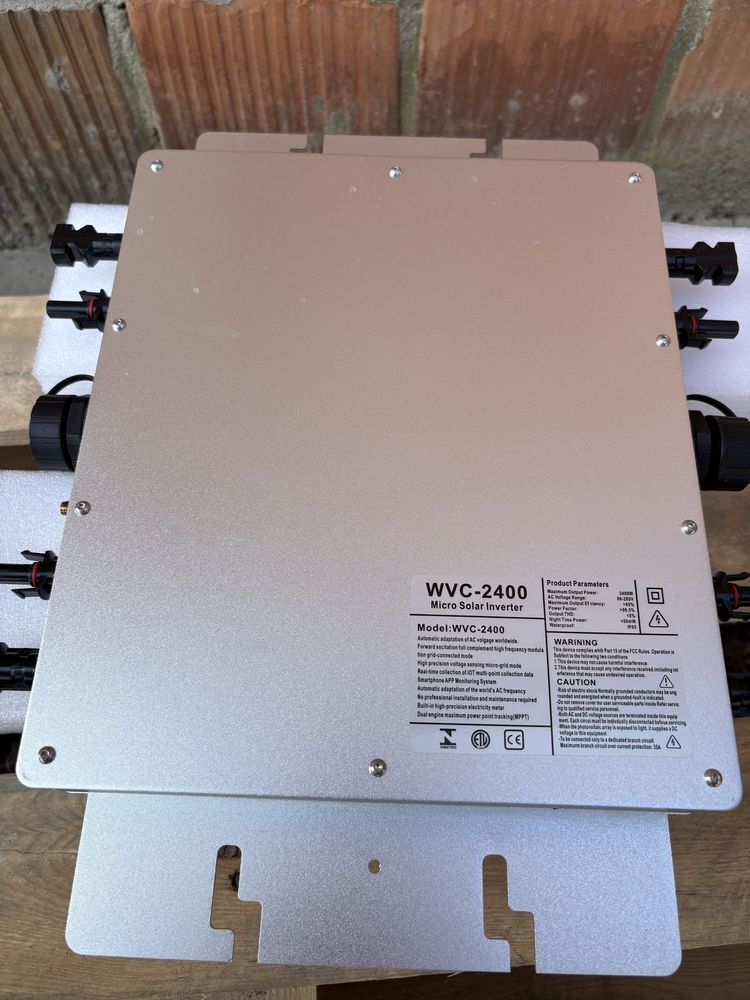 Mikroinwerter 2400W fotowoltaika WiFi z kablem AC DC