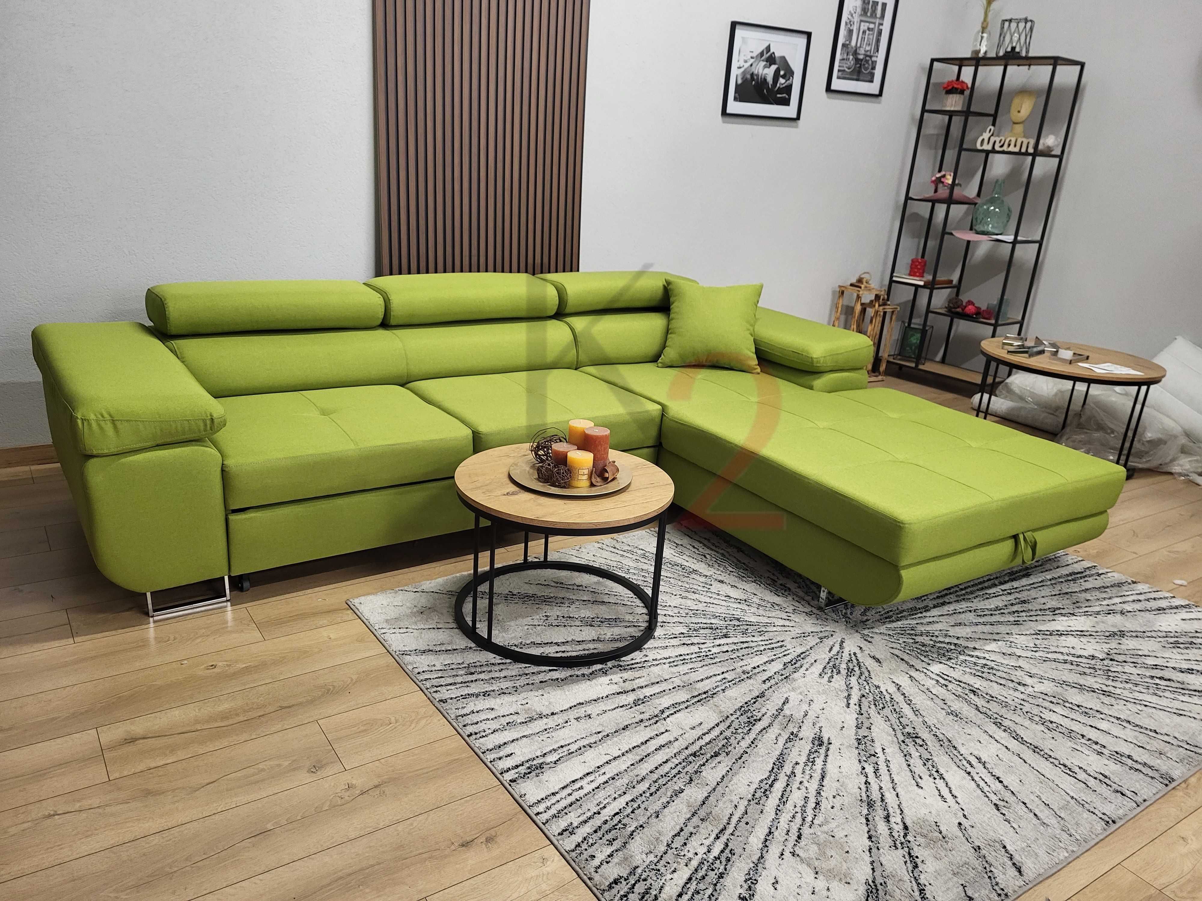 Narożnik ALEX regulowane zagłówki ROGÓWKA sofa kanapa pojemnik +GRATIS