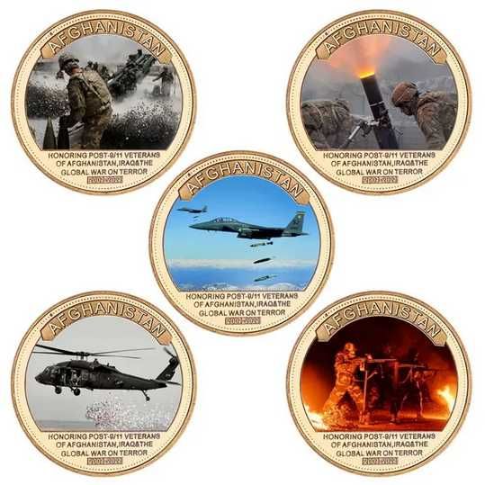 5 Monet kolekcjonerskich Afghanistan - Wojna w Afganistanie