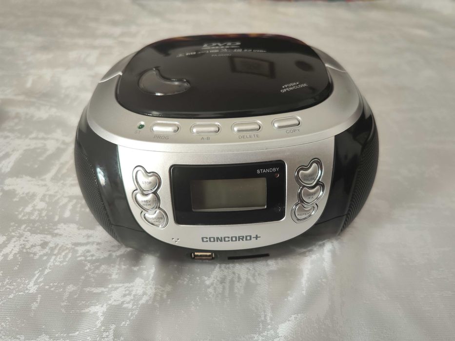 Radio DVD portatil, com USB, 100% NOVO