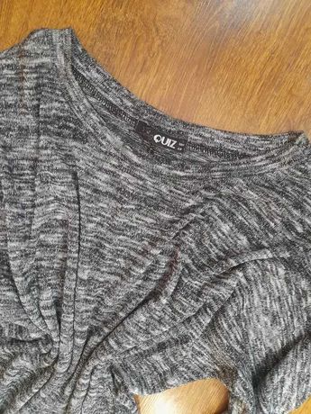 Szara sweterkowa bluzka