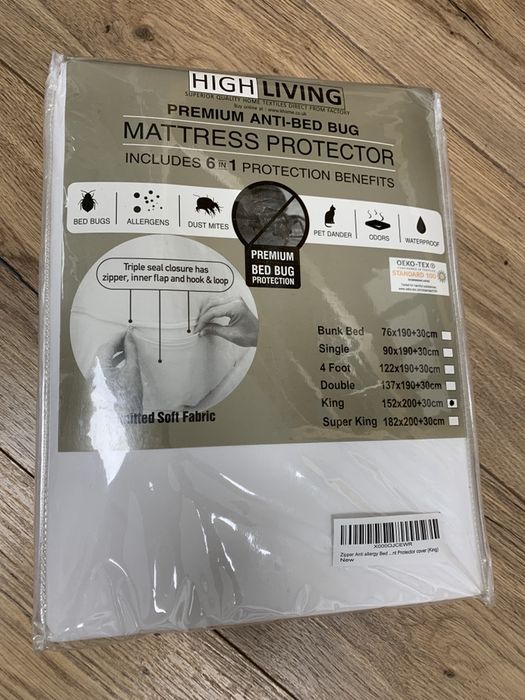 EVITE PERCEVEJOS - Capa de colchão impermeável com zíper - EM STOCK