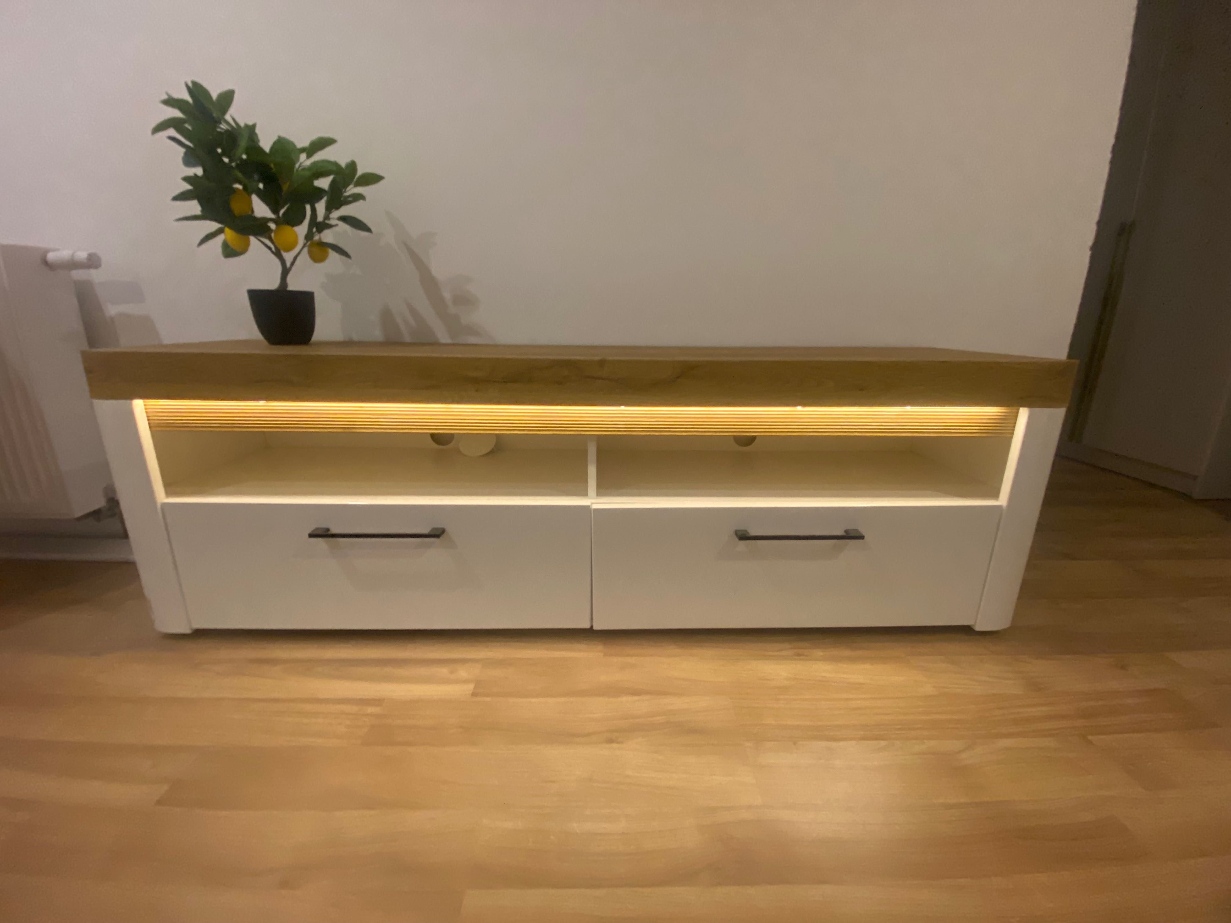 Szafka rtv biała polysk
