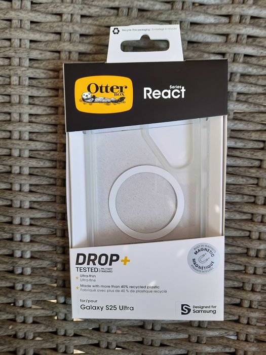 Etui Samsung Otterbox React Magnet do Galaxy S25 Ultra biały