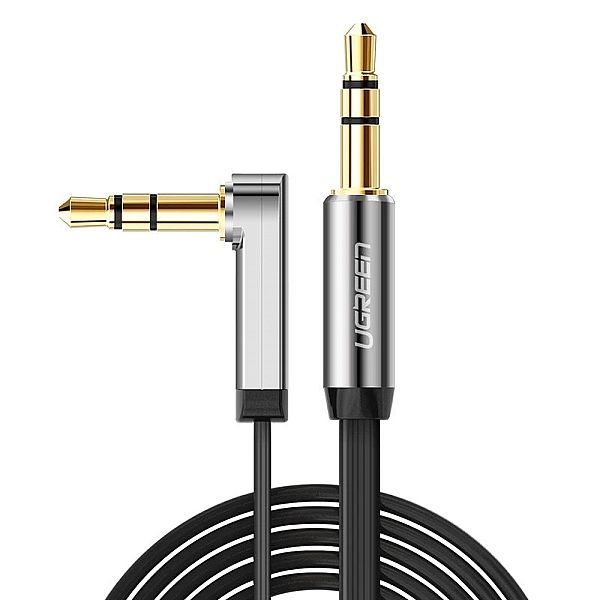 Ugreen płaski kątowy kabel przewód audio Aux 3,5 mm mini jack 0,5 m cz