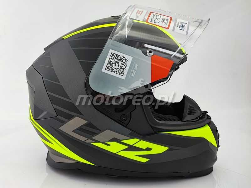 HIT! Kask z Blendą i Pinlockiem LS2 FF800 Storm 2 NERVE Mat Bl. Yellow