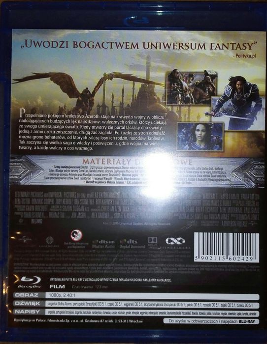 "Warcraft: Początek" Blu-Ray dubbing i napisy PL