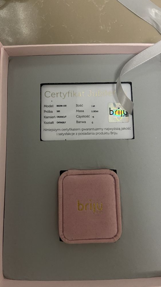 Zloty Pierścionek zaręczynowy Briju