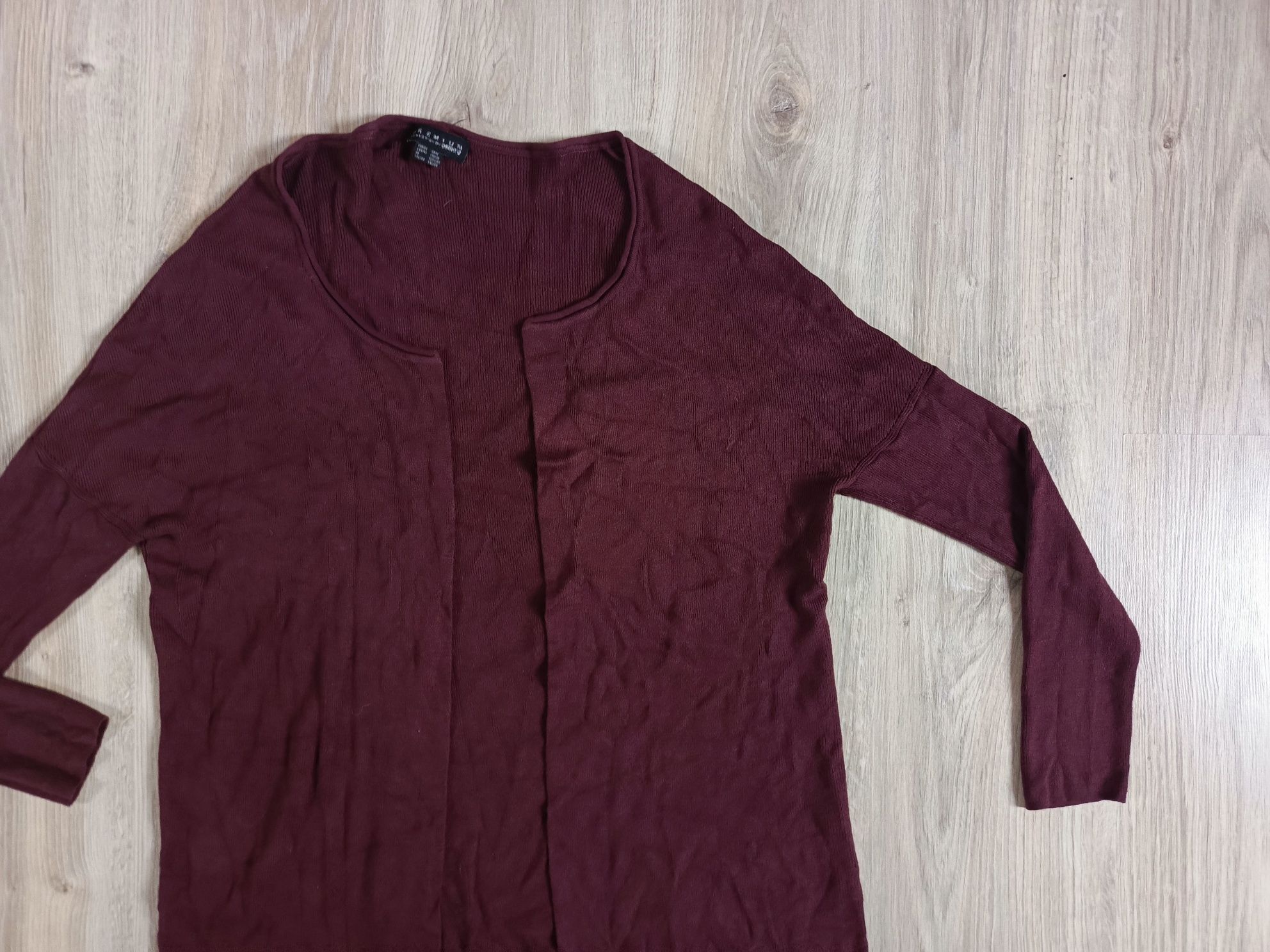 Sweter narzuta kardigan bordowy damski rozmiar 44 esmara