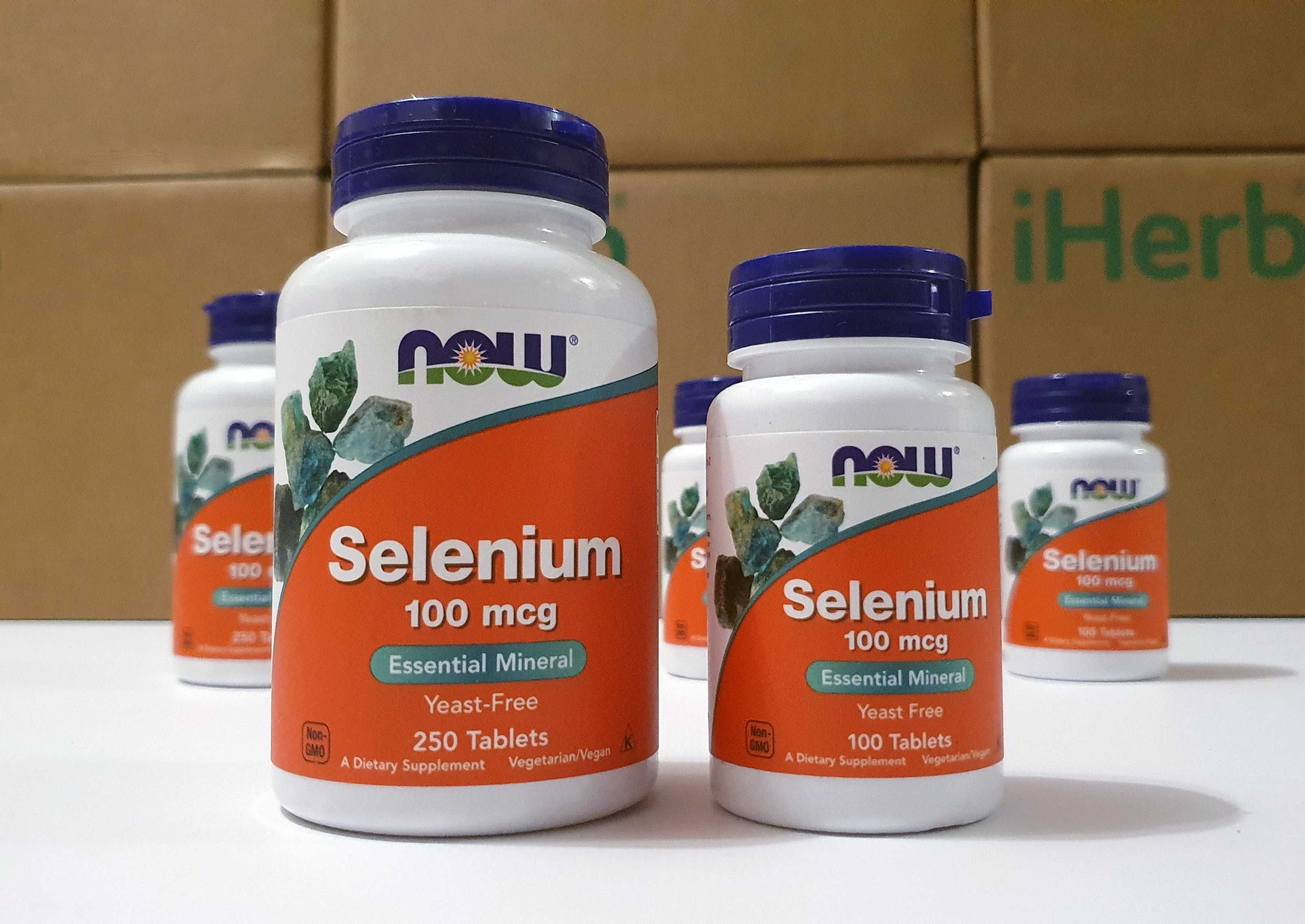 Now Foods, Селен (Selenium), 100 мкг та 200 мгк. iHerb