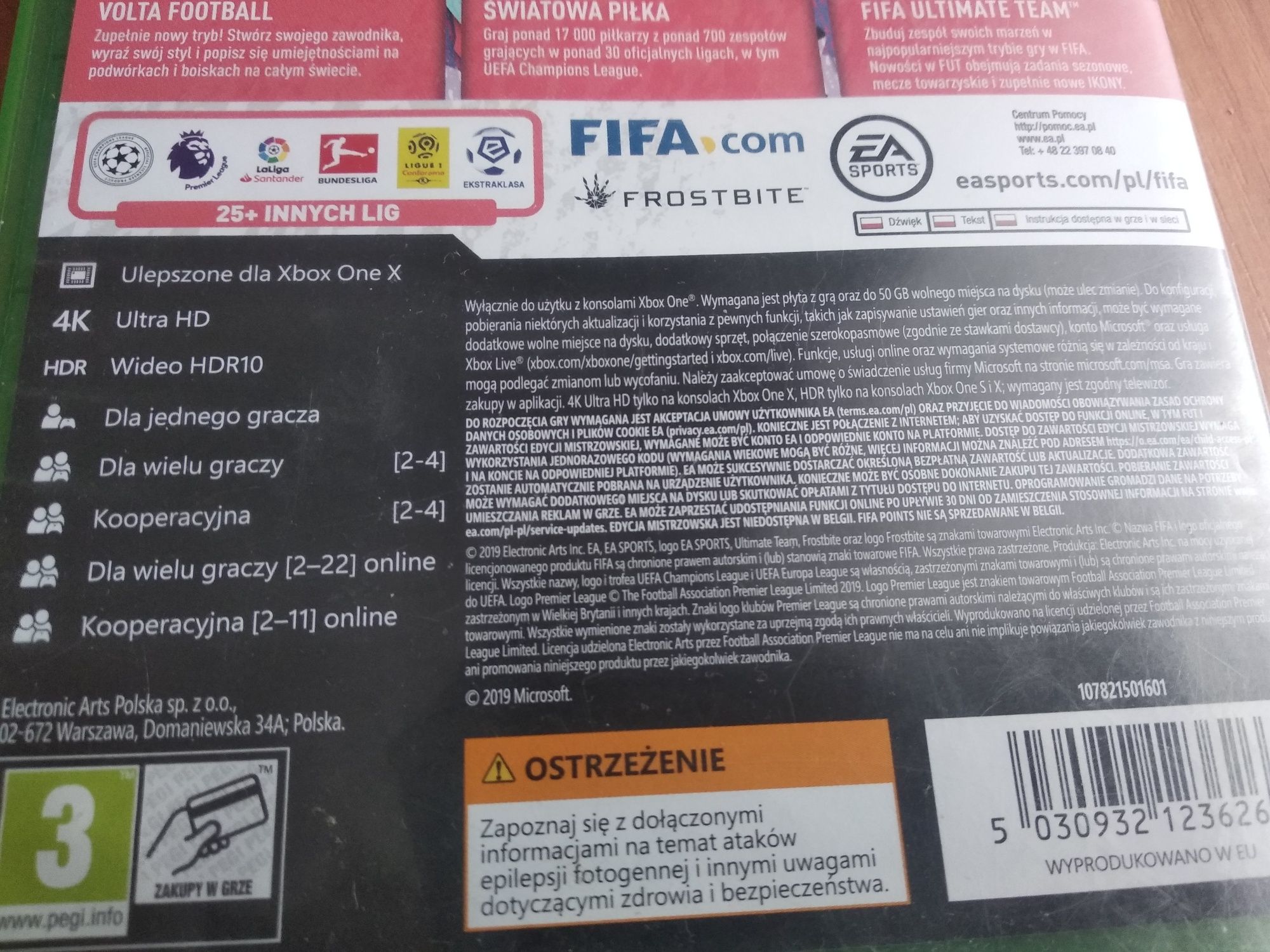 Gra FIFA 20 xbox one jak nowa