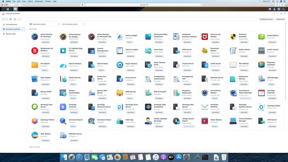 NAS Synology ds2415+ gotowy do pracy z dyskami 24 TB + dodatki