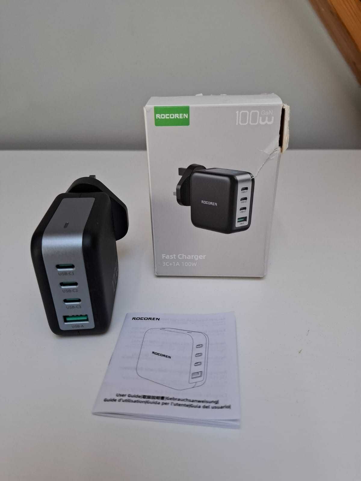 Ładowarka Recoren USB C, 4 Portowa 100W